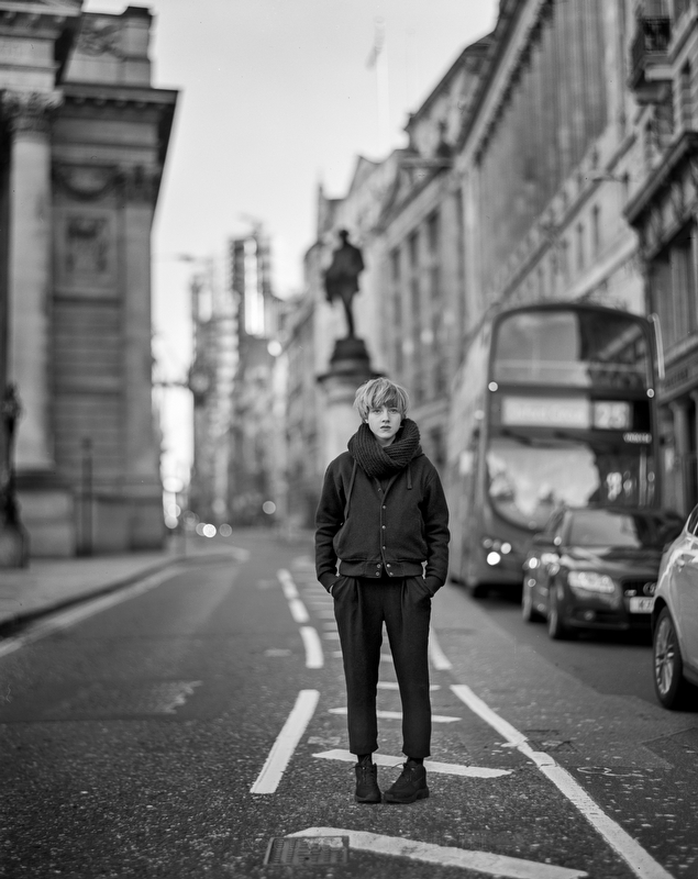 Vincent Littlehat in London - Aero ektar and Speed Graphic - Location Portrait Photography