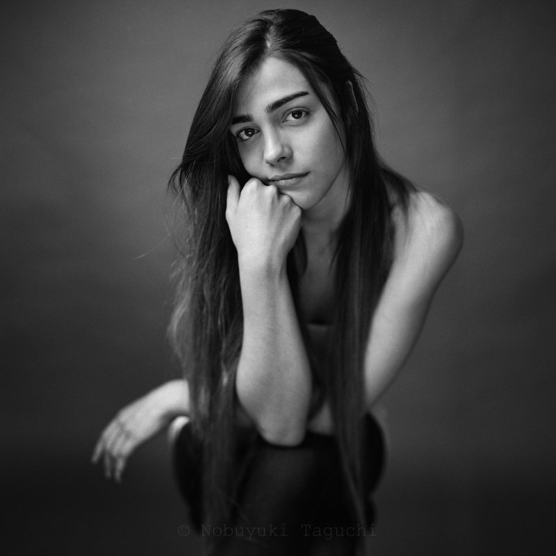 Black and White Portrait Photograph - Studio Portrait Photography