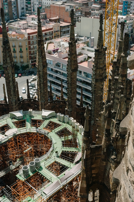 Sagrada Familia Building Site in 2003  - 2003 Trip to Spain