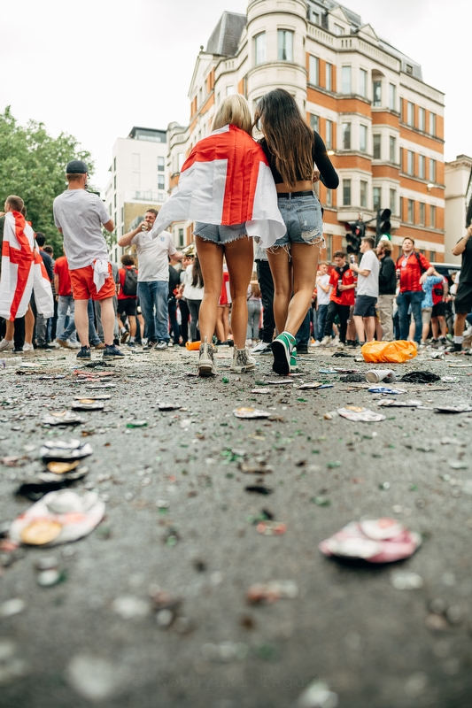 England Football Fans in London before the final Euro 2020 - Photo 4403
