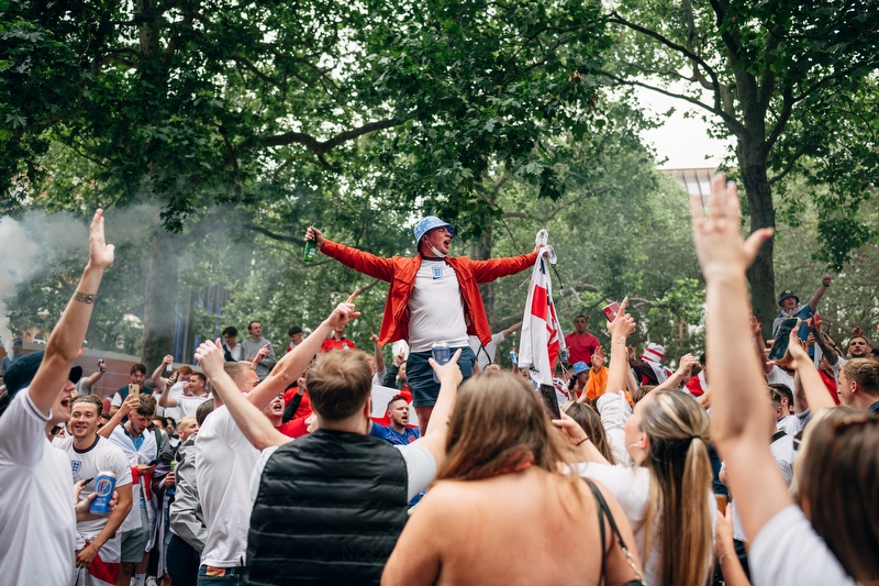 England Football Fans in London before the final Euro 2020 - Photo 4414