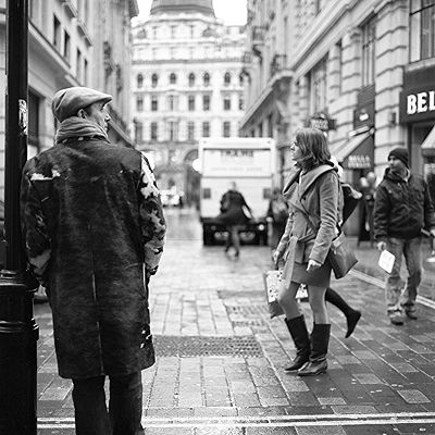 The Man Who Wait | Black and White Street Photo