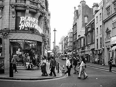 Planet Hollywood,  Coventry Street Soho London