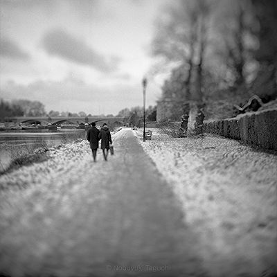 Snow and walking path in Richmond
