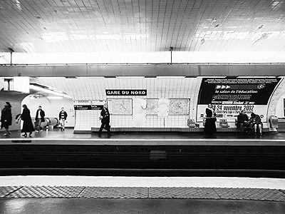 Gare du Nord metro station in Paris