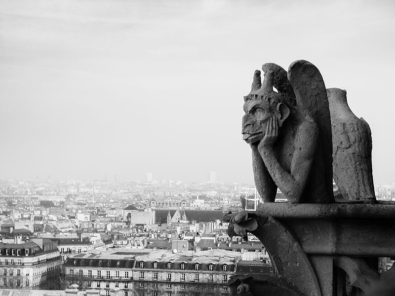 Gargoyles  Notre Dame cathedral France