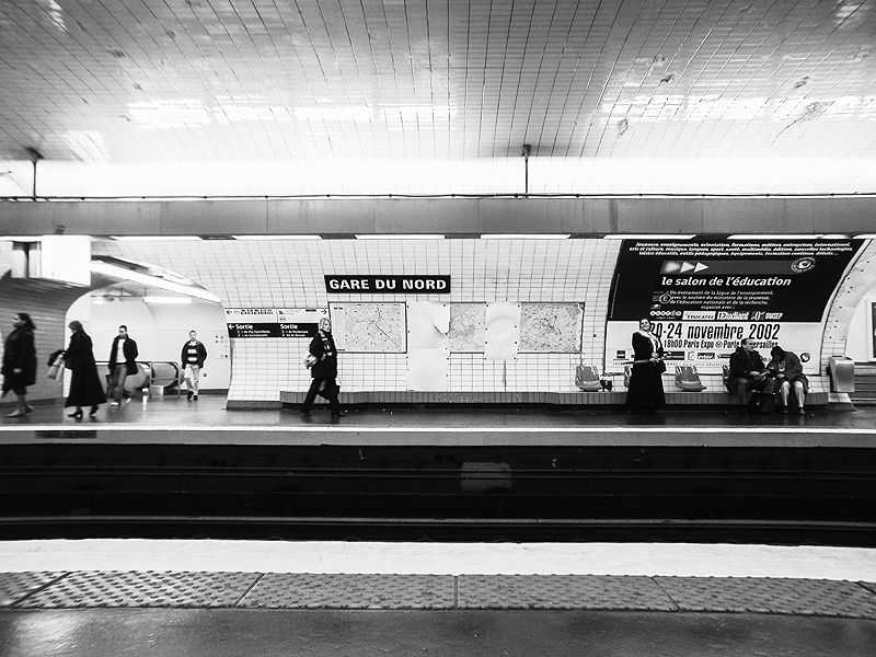 Gare du Nord metro station in Paris